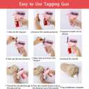 Tagging Gun for Clothing, Tag Gun Kit for Clothes, Quick Clothing Fixer, Mini Quick Sewing Gun with Storage Box, Micro Garment Tag Gun for Clothes with 5 Needles 1200 Pcs Fasteners Pink