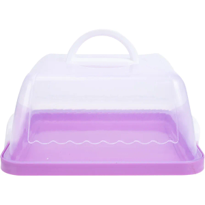 VICASKY Plastic Cake Carrier with Lid Convenient Transport Container for Birthday Cakes Outdoor Events and Parties Transparent Design Easy to Clean