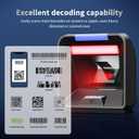 NETUM 2D Omnidirectional Desktop Barcode Scanner, Hands-Free USB Wired Barcode Reader 1D 2D QR PDF417 Barcode Reader with Megapixel High Resolution Sensor for Retail POS Supermarket NT-2085L(Pro)