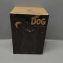Dog Garden Statues - 8.4 Dog Decor with Gazing Ball LED Lights, Unique Gifts for Mom Grandma Birthdays, Outdoor Decor for Outside Lawn Porch Patio (Gray)
