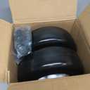 GICOOL 9x3.50-4 Flat Free Lawn Mower Tire and Wheel, Smooth Tread Tire for Zero Turn Mowers, Bearing Bore 3/4" & 5/8", Centered Hub Length 3.5"-4"-4.5"-5", 2 PCS