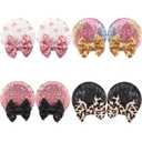 CellElection 8PCS Sequin Mouse Ears Hair Clips Glitter Hair Bows Cute Mice Ears Hair Clips Barrettes for Women Girls Hair Accessories for Costume Party Favor Christmas Decoration (Basic Colors)