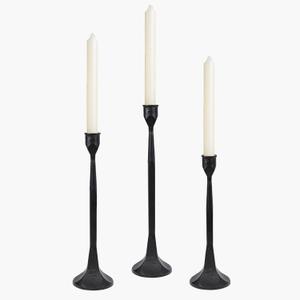 Iron Taper Candle Holder Set of 3, Black Candlestick Holders,Taper Decorative Candle Holder for Table Centerpiece Home Decoration, Wedding, Dining Tabl