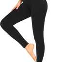 FULLSOFT Soft Leggings for Women - High Waisted Tummy Control No See Through Workout Yoga Pants (Small-Medium, 1-black)