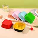 Findful 10oz Mini Cake Pans with Lids (40 Pack) Aluminum Foil Square Cupcake Liners Brownie Baking Cups,Disposable 4x4 Large Cupcake Pan,Jumbo Muffin Tin Ramekins Holders