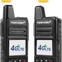 TIDRADIO TD-M15 Rapid Global Walkie Talkies 5000 Mile Long Range Poc radios, 4G LTE Unlimited Range Nationwide PTT Two Way Radios for Family, Logistics, Company, Construction Site with Sim Card (2pcs)