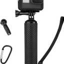 Luxebell Floating Hand Grip, Pole Mount for Gopro Hero 12 11 10 9 8 7 6 5 Max Session 4 3+, Handle Mount Accessories for AKASO EK7000 V50 Pro Brave 4 Campark DJI OSMO Action Camera (Orange)