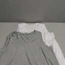 KKJ 3 Pack Womens Tank Tops 2026 Spring Summer Vacation Outfits V Neck Loose Sleeveless Blouse Casual Shirts Fashion Clothes (Large, Black/White/Grey)