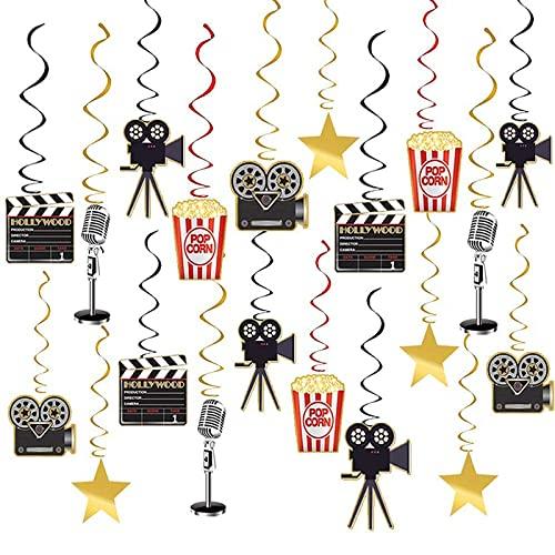 Movie Night Party Supplies Hanging Decorations - 30pcs Hollywood Movie Theme Party Decorations