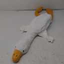 HyDren 35.4 Inch Goose Stuffed Animal Giant Cute White Duck Stuffed Animals Huge Soft Hugging Plush Duck Goose Big Sleeping Body Pillow Toy