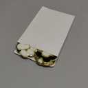 Jexine 24 Pcs Paw Print Chenille Patches Self-Adhesive Stick-on Embroidered Patches Stickers for Clothing Bag Hat Backpack Jean Gift for Animal Birthday Party(White, Black with Gold Edge)