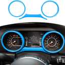 RT-TCZ for Jeep JL Dashboard Instrument Panel Gauges Trim Ring Cover for Jeep Wrangler JL JLU Gladiator JT 2018-2023 Light Blue Interior Accessories 3pcs