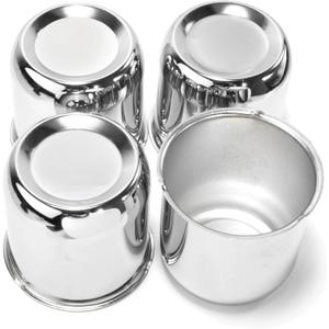 4Pcs 2.95inch Trailer Wheel Center Caps Fit 2.95" Center Bore Truck Trailer RV SUV Wheels Rims, Carbon Steel Silver Hub Covers
