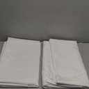 sancua 2 Pack White Tablecloth 60 x 102 Inch, Rectangle 6 Feet Table Cloth - Stain and Wrinkle Resistant Washable Polyester Table Cover for Dining Tables, Buffet Parties and Camping