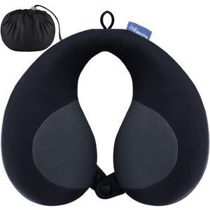 INFANZIA Kids Chin Supporting Travel Neck Pillow, Helps Support Head and Neck, Comfortably Designed for Head, Neck, and Chin Support - Ideal for Toddlers and Children,Black