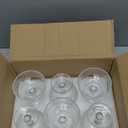 Pumtus Set of 6 Vintage Coupe Glasses, 7 OZ Embossed Martini Glass, Floral Fluted Cocktail Glasses, Unique Clear Margarita Cup, Romantic Drinking Glassware for Cocktail Wine Champagne