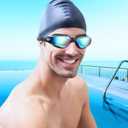 Aegend Swim Goggles, Swimming Goggles No Leaking Full Protection Adult Men Women Youth (Blue)