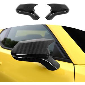 for Camaro Outside Mirror Caps Cover Ox Horn Trim for Chevy Camaro 2016-2023 Black Carbon Fiber Exterior Accessories 2pcs