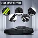 Migaven 6 Layers Car Cover Custom Fit for Ford Mustang 1994-2025, for Chevy Camaro 2010-2025, Waterproof Full Exterior Cover Rain Sun Protection with Door Zipper & Inner Cotton