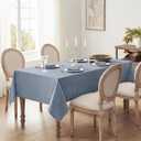 Softalker Blue Tablecloths Rectangular 84x60 inch Linen Textured Table Cloth Waterproof, Stain and Wrinkle Resistant, Outdoor Table Cloth for 6 Foot Rectangle Tables Decor for Party Holiday Birthday