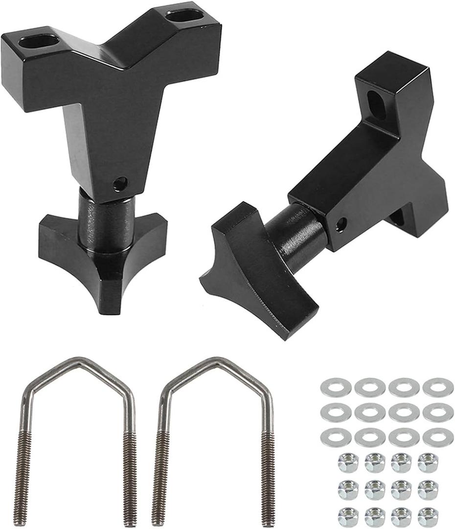 YESHMA High-Lift Jack Tube Mount 1-2.5" (Round/Square) Compatible with Tube Bumpers,Bull Bars,Roll Cages and Roof Racks (Black)
