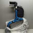 Planetwalk Premium 3 Wheel Rollator Walker for Seniors - Ultra Lightweight Foldable Walker for Elderly, Aluminum Three Wheel Mobility Aid, Brilliant Blue