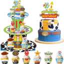 26Pcs Cartoon Story Birthday Party Decorations Including Cake Stand Cupcake Wrappers Cupcake Topper Cake Topper