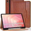 Case for Samsung Galaxy S11 11 inch 2025 PU Leather with Multi-Angle Viewing S Pen Holder Flip Cover for Galaxy S11 Protective, Brow