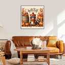 2 x Amshem Hallo Fall Diamond Art Kits for Adults,Pumpkin Diamond Art Painting Kits,5D Full Drill Round Diamond Dots for Adults,Fall Crystal Gem Art Painting Kits for Home Wall Decor 13.8x13.8inch (BB07)