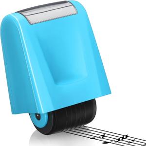 Nezyo 1 Pcs Music Staff 5 Line Teacher Stamp Practice Roller Stamp Self Inking Rolling Sentence Strips Handwriting Line Tool for Music Writing Roller Handwriting (Bule)