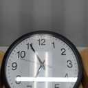 Bernhard Products Black Wall Clock Silent Non Ticking - XL 18 Inch Quality Quartz Battery Operated Round Easy to Read Home/Office/Classroom/School Clock