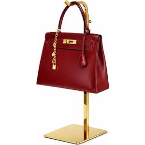 pickpiff Shiny Gold Purse Display Stand, Adjustable Handbag Holder for Closet, Desk, or Retail Display (1 Pack)