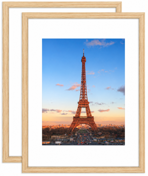 12x16 and 18x24 Picture Frames Natural Set of 2, Photo Frame with HD Plexiglass, Natural Picture Frames Collage Wall Decor, Gallary Wall Frame