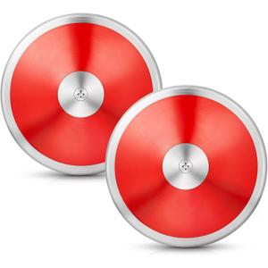 Wettarn 1 kg Discus, Man Women Discus Track and Field Discuses Track and Field Equipment (Red) Wettarn 1 kg Discus, Man Women Discus Track and Field Discuses Track and Field Equipment (Red)