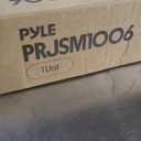 Pyle Manual Pull Down Projector Screen - Universal 100-inch Roll-Down Retractable Manual Screen w/ Auto-Locking, Adjustable Screen Height, Black Masking Border -Home PRJSM1006