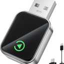 Wireless CarPlay Adapter for iPhone (2025 Upgrade) Converts Wired to Wireless Car Play Adapter, Mini Size Plug and Play, Compatible with iOS 10+ & OTA Updates - Black