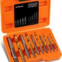 14Pcs Screw Extractor and Left Hand Drill Bits Set, Easy Out Screw Extractor Set, Broken Bolt Extractor Kit Bolt Remover, Reverse Cobalt HSS Steel Drill Bit for Remove Stripped Screws and Broken Bolts