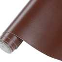 CDY Solid Color Dark Brown Faux Leather Sheets 13.8"X53" Smooth PU Synthetic Leather Roll Perfect for Crafts Handbags Wallets Jewelry Earrings Bows Making (Dark Brown)