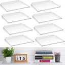 Briwooody 8 Pack Slatwall Shelves 15.8 x 10.9 in Plastic Panel Shelve Wall Mount Hanging Slatwall Accessories Organize for Retail Display Garage Home Shoe Store Boutiques Supplies, 15.8 X 11 in