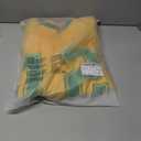 Verdusa Men's Jersey Shirts Short Sleeve Sweater Crew Neck Streetwear Pullover Knit Tops Yellow X-Large (XL)