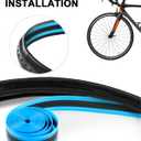 Julai Road Bike Tire Liner, Bicycle Tube Flat Protector Compatible with 700C 27" (Blue+Black2pcs))