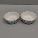 2 Pack Hamster Food Bowl Small Animals Ceramic Food Water Bowl Prevent Tipping Moving for Gerbil Chinchilla Hedgehog Rat (Color: Purple + Blue)