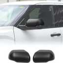 2PCS Side Door Mirror Cover Compatible with Toyota Tundra 2022-2025/ Sequoia 2023-2025, Exteror Rearview Mirror Housing Protector Cap (Only for versions without turn signals) (Matte Black)