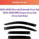 KPY Rain Guards Fit for 2023-2026 Chevrolet/Chevy Colorado Crew Cab, Out-Channel Window Visors Vent Wind Deflectors 4PC, Truck Accessories for 2023-2026 GMC Canyon Crew Cab (Full-Size Cabs)