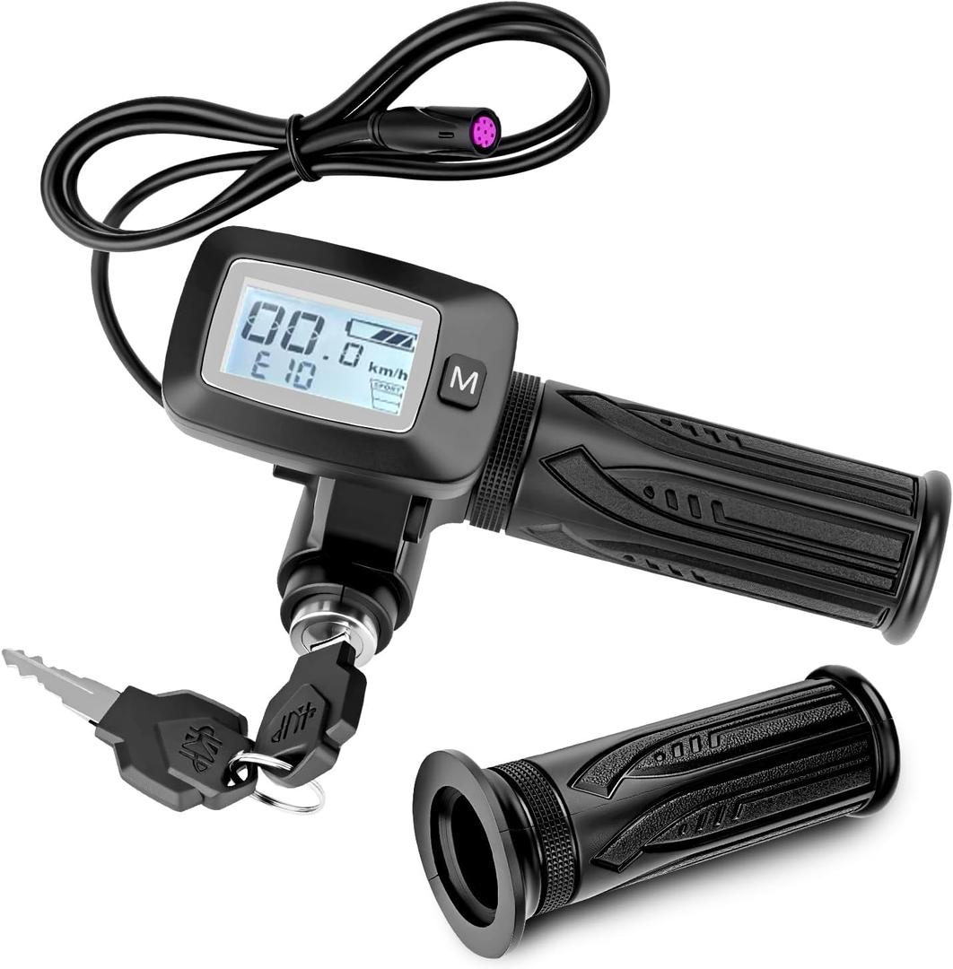 New Ebike Throttle Integrated Display with M Button Compatible with Tuttio Soleil 01 Electric Dirt Bike Note: The New One Is Not Compatible with the One Without M and Cannot Be Used Interchangeably