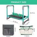 Garden Kneeler and Seat, 2-in-1 Foldable Garden Bench with Non-Slip EVA Foam Pad, Storage Bags, Glove, Portable Gardening Stool for Kneeling & Sitting, Ideal for Gardeners, Patio, Fishing, 11.22" X 6.1" X 21.33"