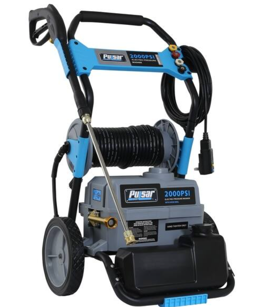 Pulsar 2,000 PSI Electric Pressure Washer with Hose Reel - 2,000 PSI Max