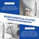 2 Set Dryer Roller Shaft Kit (Left & Right) for Whirlpool & Crosley - Replaces WPW10359269, W10359270, AP6020386, 1878660, 339489