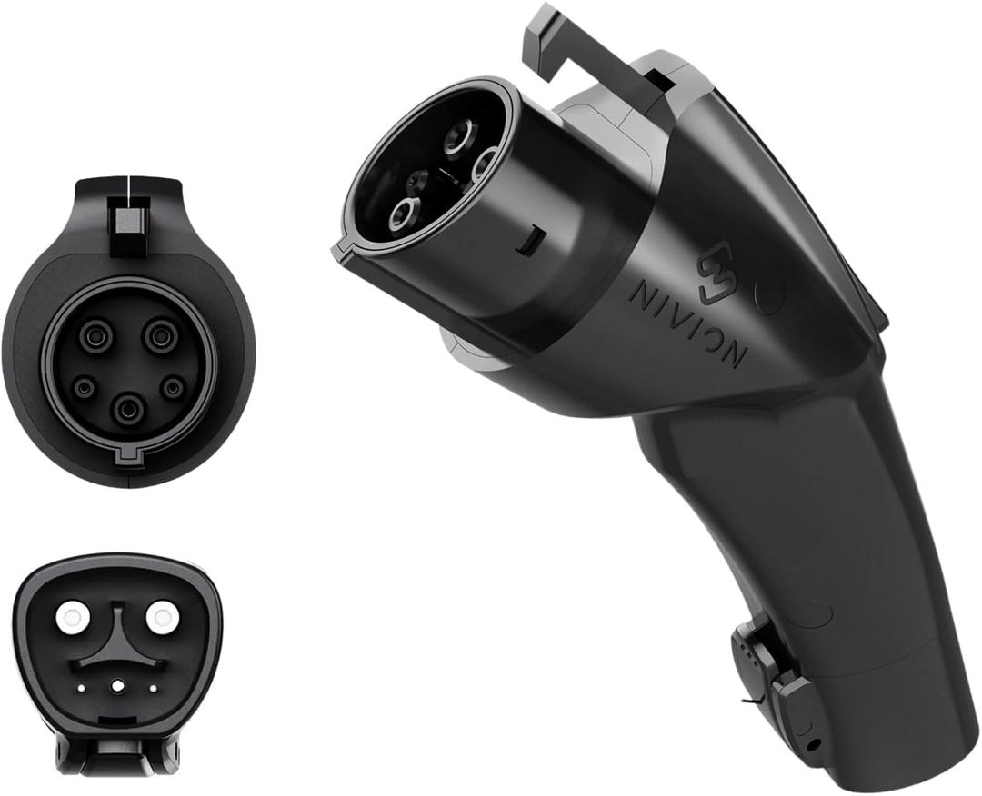 [Upgraded] NIVION 80A NACS (AC) to J1772 Charging Adapter 250V for J1772 EVs & PHEVs - Compatible with Connectors, Wall and Mobile Connectors and Destination Chargers (NOT for Jeep 4xE)