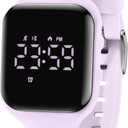 Kids Watches for Girls Boys Digital Sport Watch with Step Counter Pedometer Vibration Alarm Clock, No App Waterproof Fitness Tracker Kids Watch Boys Girls Teens Students Ages 5-16 (008-E-PinkPurple)